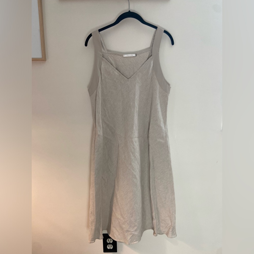 Elaine Kim Teoni Stretch Linen Blend Dress - Size Large